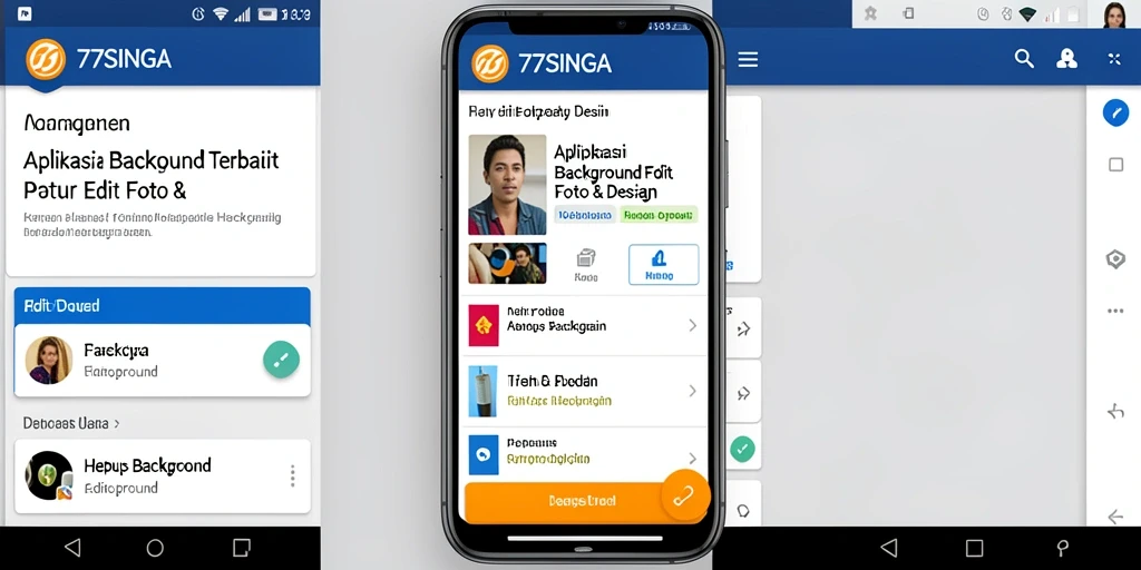 Screenshot antarmuka aplikasi 77SINGA menampilkan fitur hapus latar belakang.
