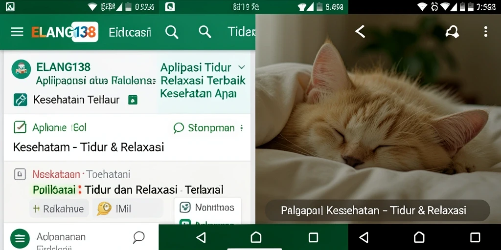 Antarmuka ELANG138 yang menampilkan fitur relaksasi dan meditasi.