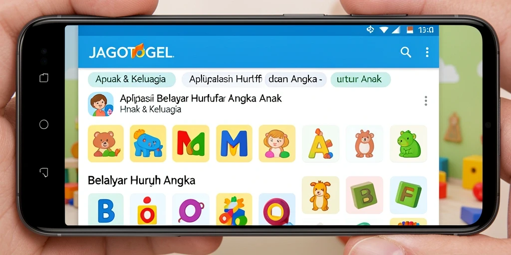 Tampilan antarmuka aplikasi JAGOTOGEL yang ramah anak.