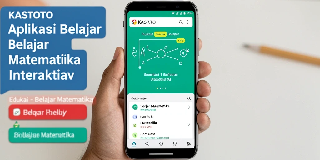 Tampilan antarmuka KASTOTO yang menarik untuk belajar matematika.
