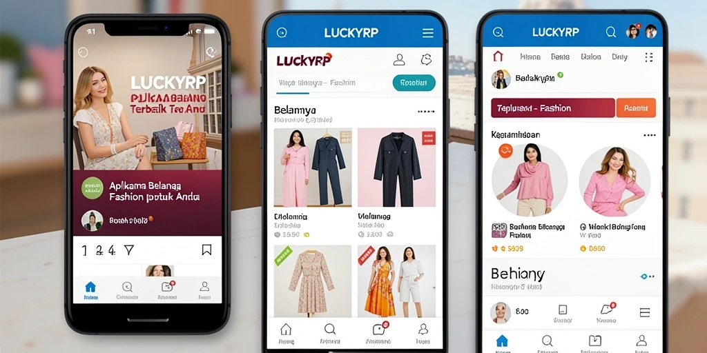 Tampilan antarmuka LUCKYRP yang stylish dan fungsional.