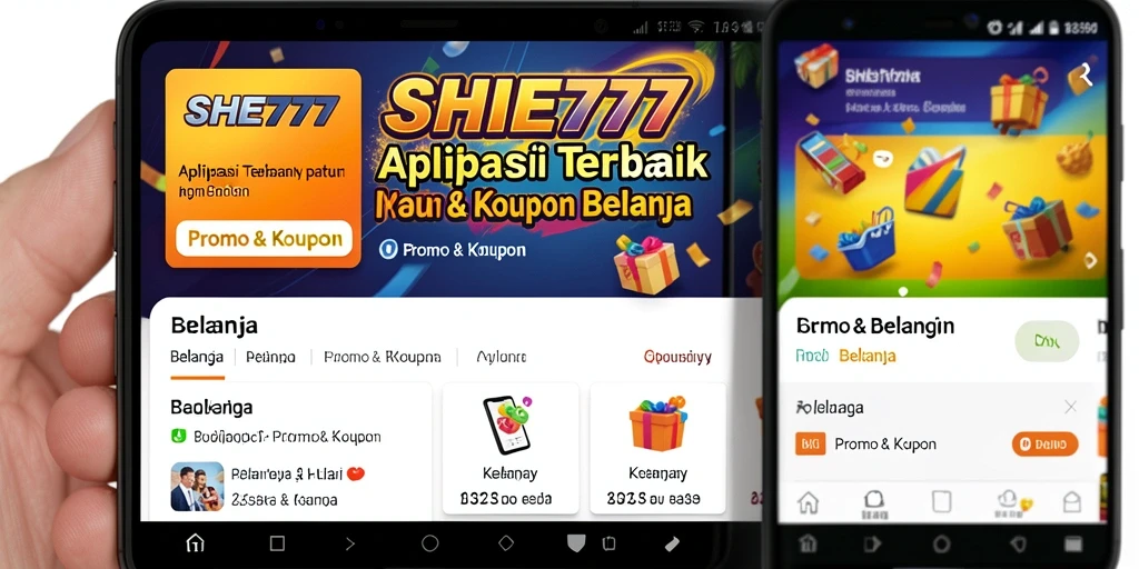 Antarmuka SHE777 menampilkan berbagai kupon dan promo terbaik.